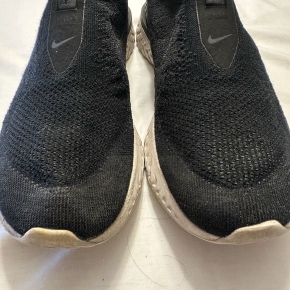 Nike Epic Phantom React Flyknit Mens 13 Shoes Black Slip On Sneaker Running - Picture 16 of 16